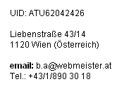 Kontakt und Impressum von -Weltklasse-Uni.at-